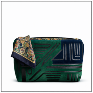 MC Emerald Geometry Luxe Cosmetic Bag