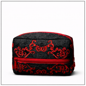 Crimson Lace Cosmetic Pouch