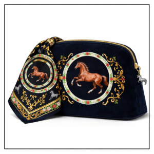 MC – Royal Equestrian Velvet Beauty Bag
