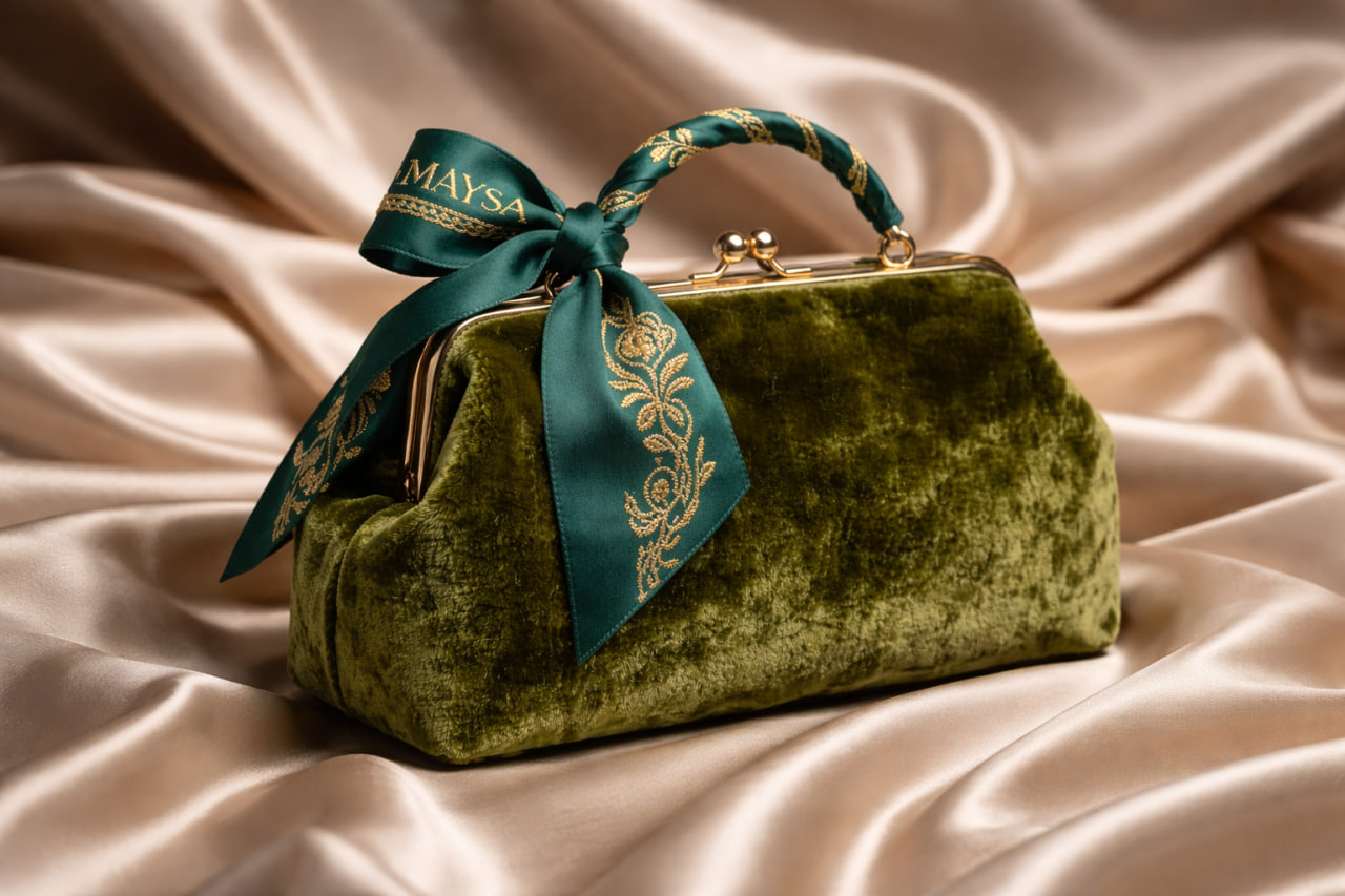 Emerald Royale Velvet Clutch - Image 3